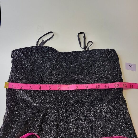 Sparkly Strapless Glitter Black Mini Dress Various Sizes S M L - Picture 11 of 16